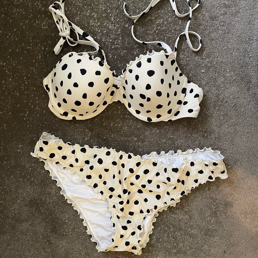 Shade Shore Cream Polka Dot Bikini